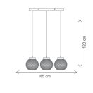 Klausen KL113012 Matroz 65x20x120cm, 3xE27 függesztett lámpa