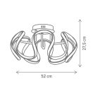 Klausen KL140022 Winding 52x27x5cm, 4100lm, 4000K, dimm, távirányítós mennyezeti lámpa