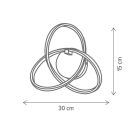 Klausen KL141015 Intrigue 30x29cm, 1300lm, 4000K fali lámpa