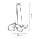 Klausen KL142046 Intrigue 50x120cm, 3200lm, 4000K függesztett lámpa