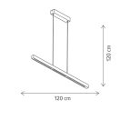 Klausen KL142078 Himera 120x120cm, 4400lm, 4000K függesztett lámpa