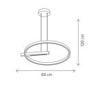 Klausen KL142081 Himera 60x120cm, 6200lm, 4000K függesztett lámpa