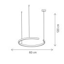 Klausen KL142083 Theia 60x120cm, 5200lm, 4000K függesztett lámpa