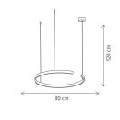 Klausen KL142084 Theia 80x120cm, 6500lm, 4000K függesztett lámpa