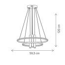 Klausen KL142087 Altheia 59,5x120cm, 6924lm, 4000K függesztett lámpa