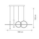 Klausen KL142088 Altheia 100x120cm, 6575lm, 4000K függesztett lámpa