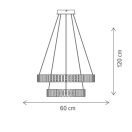 Klausen KL142091 Piano 60x120cm, 7150lm, 4000K függesztett lámpa