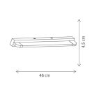 Klausen KL146017 Himeric 46x4,5x7cm, 720lm, 4000K fali lámpa
