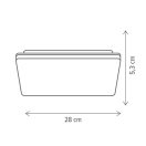 Klausen KL151011 Tetra 28x28cm, 1450lm, 3000/4000/5000K, IP54 mennyezeti lámpa