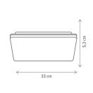 Klausen KL151012 Tetra 33x33cm, 2000lm, 3000/4000/5000K, IP54 mennyezeti lámpa