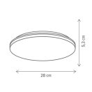 Klausen KL151013 Plump d28cm, 1500lm, 4000K, IP54, szenzoros mennyezeti lámpa