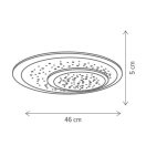 Klausen KL151032 Occhio d46cm, 2280lm, 3000/6000K, dimm, távirányítós mennyezeti lámpa