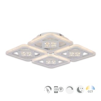   Klausen KL151043 Maros 53x53x9cm, 7600lm, 3000/4000/6500K, dimm, távirányítós  mennyezeti lámpa