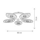 Klausen KL151044 Maros 60x60x9cm, 9500lm, 3000/4000/6500K, dimm, távirányítós  mennyezeti lámpa