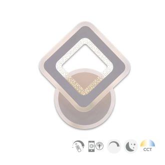   Klausen KL151045 Trigos 26x22x9cm, 2700lcm, 3000/4000/6500K, dicmcm, távirányítós  fali lácmpa