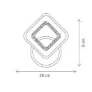 Klausen KL151045 Trigos 26x22x9cm, 2700lcm, 3000/4000/6500K, dicmcm, távirányítós  fali lácmpa