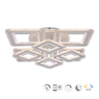   Klausen KL151047 Trigos 74x74cm, 24000lcm, 3000/4000/6500K, dicmcm, távirányítós  cmennyezeti lácmpa