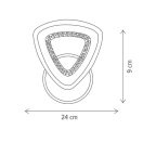 Klausen KL151048 Floris 20x24x9cm, 2700lcm, 3000/4000/6500K, dicmcm, távirányítós  fali lácmpa