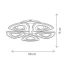 Klausen KL151049 Floris 50x50x9cm, 13400lcm, 3000/4000/6500K, dicmcm, távirányítós  cmennyezeti lácmpa