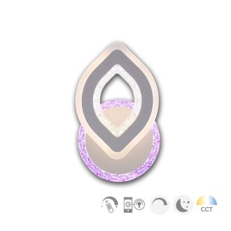   Klausen KL151050 Doris 16x26x7cm, 2500lm, 3000/4000/6500K, dimm, távirányítós  fali lámpa