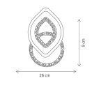 Klausen KL151050 Doris 16x26x7cm, 2500lm, 3000/4000/6500K, dimm, távirányítós  fali lámpa
