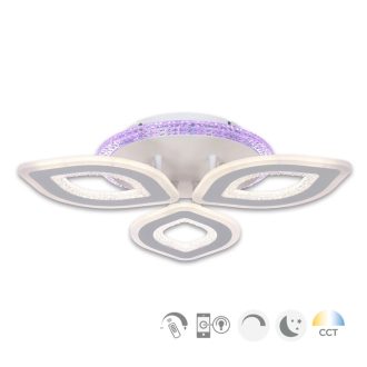   Klausen KL151051 Doris 46x46x9cm, 6200lm, 3000/4000/6500K, dimm, távirányítós  mennyezeti lámpa