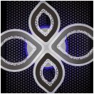 Klausen KL151052 Doris 64x47x15cm, 9700lm, 3000/4000/6500K, dimm, távirányítós  mennyezeti lámpa