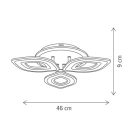Klausen KL151052 Doris 64x47x15cm, 9700lm, 3000/4000/6500K, dimm, távirányítós  mennyezeti lámpa