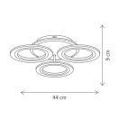 Klausen KL151058 Primus 44x44x9cm, 3200lm, 3000/4000/6500K, dimm, távirányítós mennyezeti lámpa