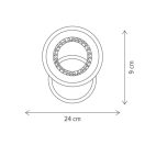 Klausen KL151060 Rondos 18x24x9cm, 2600lm, 3000/4000/6500K, dimm, távirányítós fali lámpa