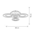 Klausen KL151061 Rondos 58x42cm, 10000lm, 3000/4000/6500K, dimm, távirányítós mennyezeti lámpa