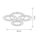 Klausen KL151062 Optimus 44x44cm, 3200lm, 3000/4000/6500K, dimm, távirányítós mennyezeti lámpa