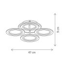 Klausen KL151063 Optimus 47x47cm, 4700lm, 3000/4000/6500K, dimm, távirányítós mennyezeti lámpa