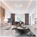 Klausen KL151066 Rondos 73x73cm, 18200lm, 3000/4000/6500K, dimm, távirányítós mennyezeti lámpa