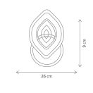 Klausen KL151067 Rhodos 16x26x9cm, 2300lm, 3000/4000/6500K, dimm, távirányítós fali lámpa