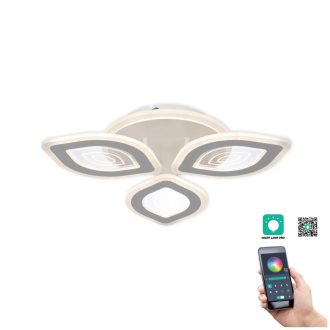   Klausen KL151068 Rhodos 46x46x9cm, 6100lm, 3000/4000/6500K, dimm, távirányítós mennyezeti lámpa