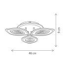 Klausen KL151068 Rhodos 46x46x9cm, 6100lm, 3000/4000/6500K, dimm, távirányítós mennyezeti lámpa