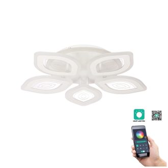   Klausen KL151069 Rhodos 52x52x9cm, 9800lm, 3000/4000/6500K, dimm, távirányítós mennyezeti lámpa