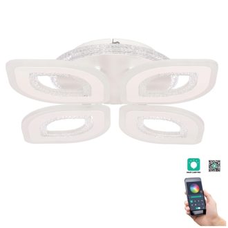   Klausen KL151071 Doris 48x48x9cm, 7800lm, 3000/4000/6500K, dimm, távirányítós mennyezeti lámpa