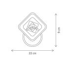Klausen KL151074 Escape 22x26cm, 2800lm, 3000/4000/6500K, dimm, távirányítós fali lámpa