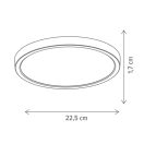 Klausen KL151080 Nebula d22,5cm, 1880lm, 3000-6500K, dimm, színváltós, appal vezérelhető mennyezeti lámpa