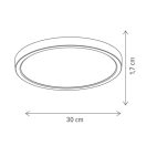 Klausen KL151083 Nebula d30cm, 2500lm, 3000-6500K, dimm, színváltós, appal vezérelhető mennyezeti lámpa