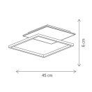 Klausen KL151088 Vertis 35x45cm, 3300lm, 4000K mennyezeti lámpa