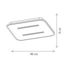 Klausen KL151091 Lesko 40x40cm, 3500lm, 4000K mennyezeti lámpa