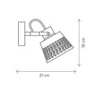 Klausen KL161016 Karo 16x21cm, 1xE27 spot lámpa