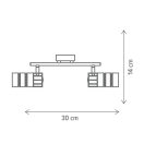 Klausen KL162000 Ideal 30x8x14cm, 2xE14 spot lámpa