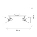 Klausen KL162009 Krater 45x20cm, 2xE27 spot lámpa