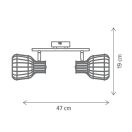 Klausen KL162010 Grimy 47x13x19cm, 2xE27 spot lámpa