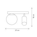 Klausen KL162015 Spoty 27x16cm, 1xE14, 1xGU10 spot lámpa