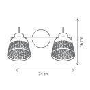 Klausen KL162017 Karo 35x25cm, 2xE27 spot lámpa
